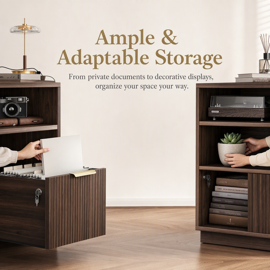 4 Drawer File Cabinet, Fluted  - Office Furniture Filing Cabinets recension och pris