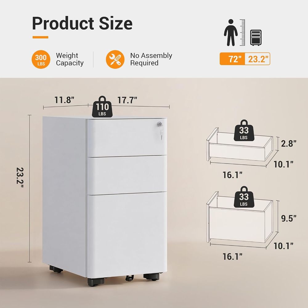 3 Der ile Cabinet on Wheels, u - Office Furniture Filing Cabinets recension och pris