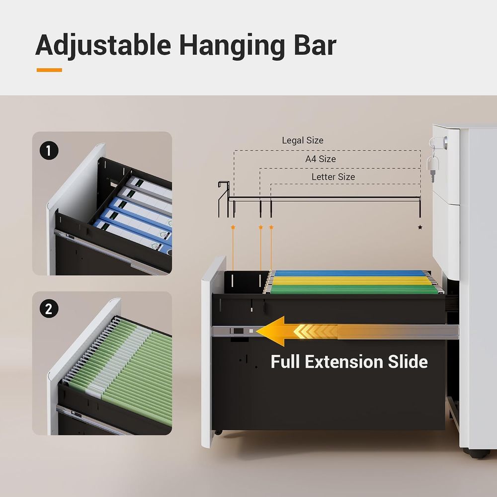3 Der ile Cabinet on Wheels, u - Office Furniture Filing Cabinets recension och pris