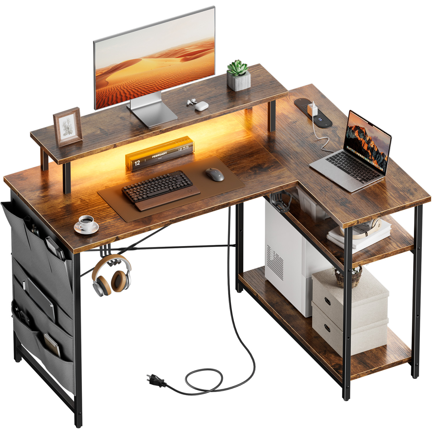 L-Shaped Computer Desk, Featur - Office X Furniture recension och pris