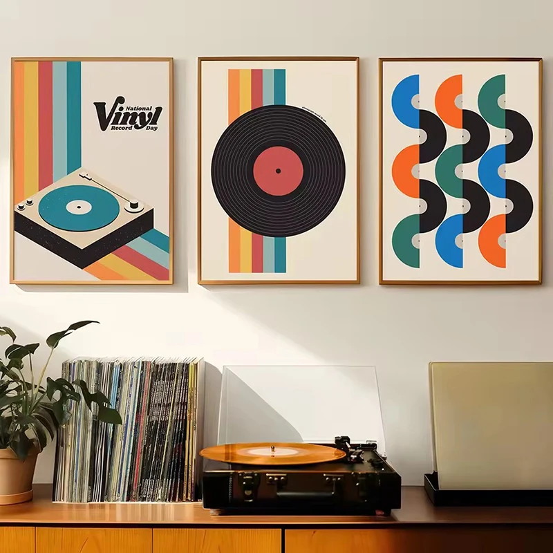 Mid Century Vinyl Record Canva - Office Furniture Layout recension och pris