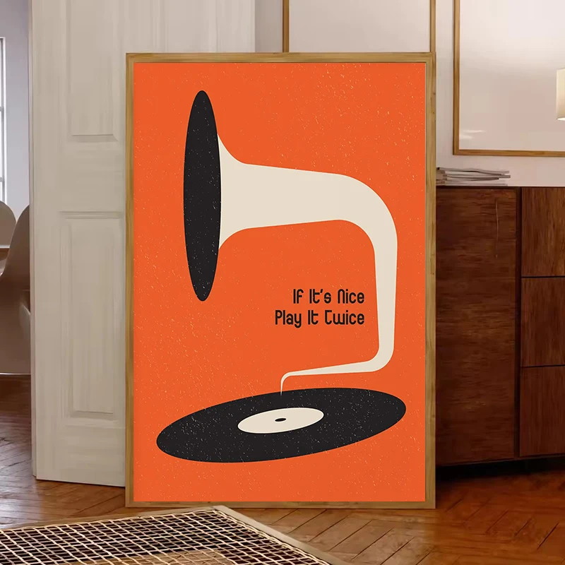 Mid Century Vinyl Record Canva - Office Furniture Layout recension och pris
