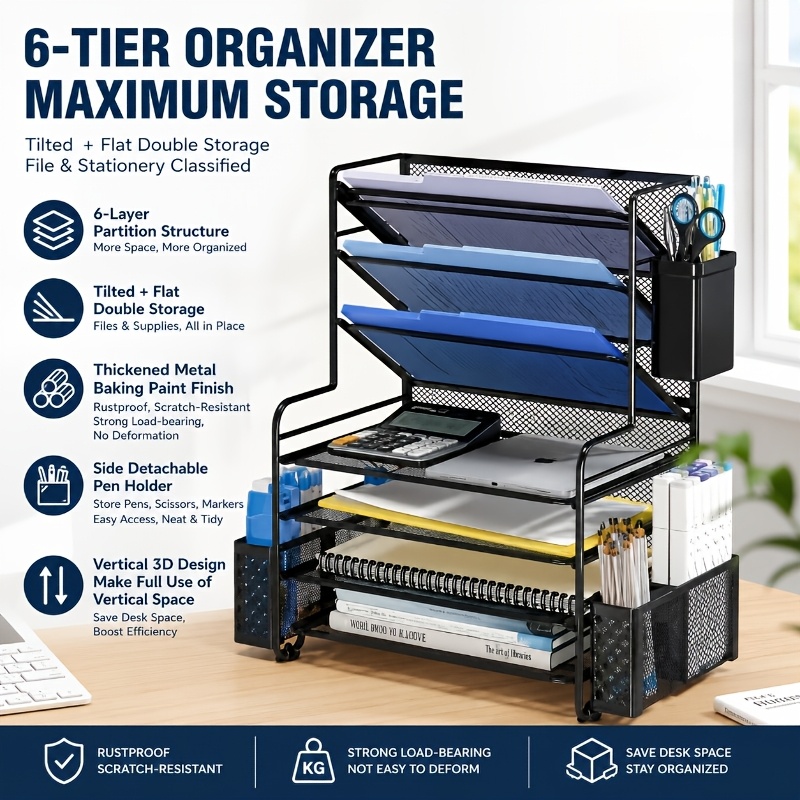 Desk Organizer Storage Contain - Office Furniture Filing Cabinets recension och pris