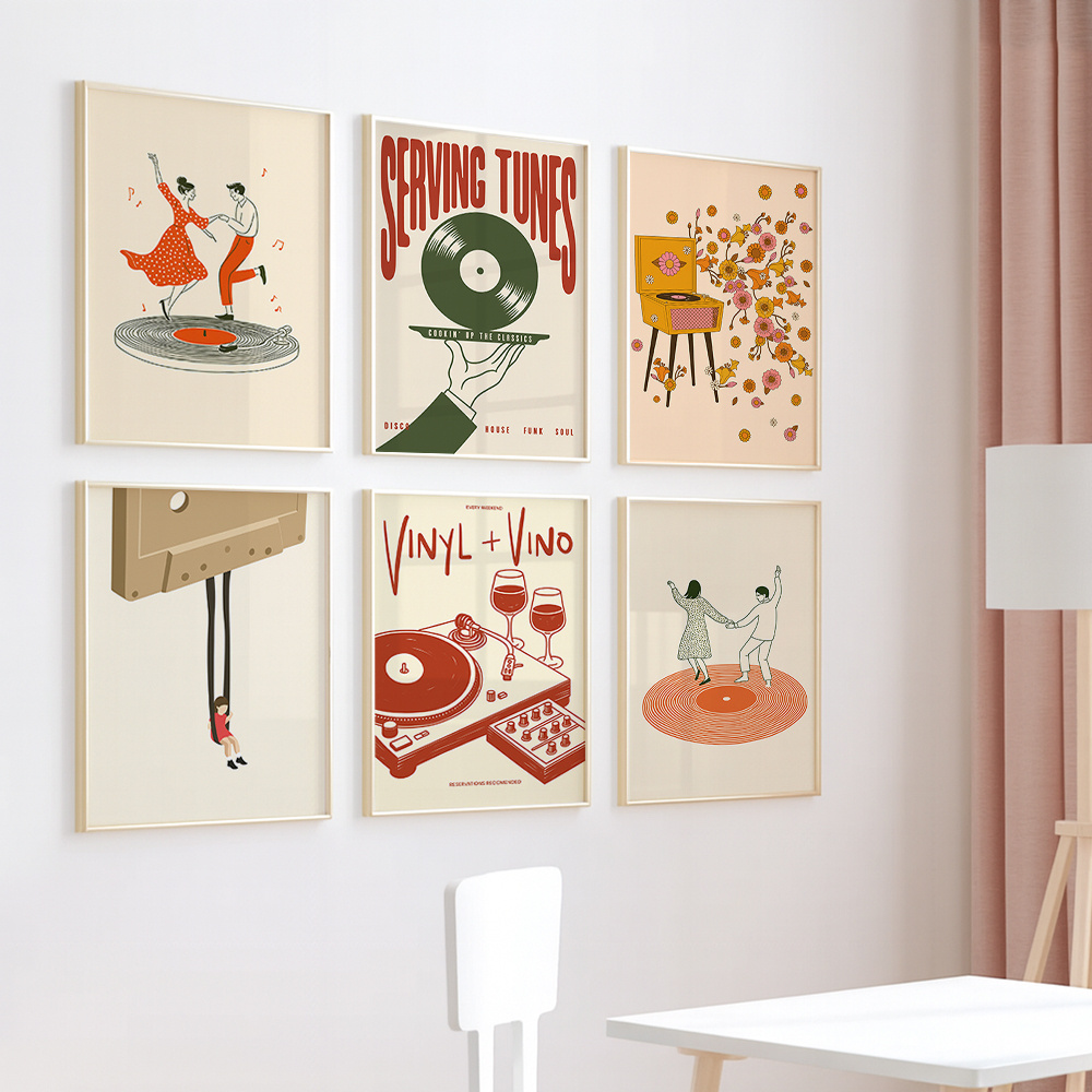 1pc Vintage Music Canvas Poste - Office Furniture Layout recension och pris
