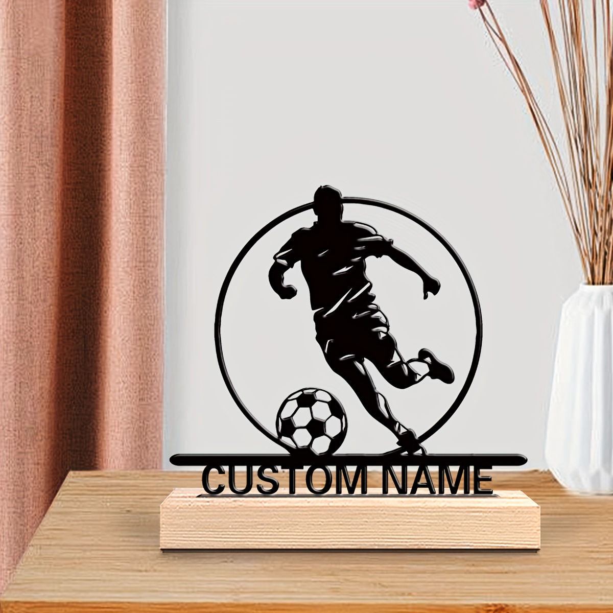Custom Soccer Player Metal Sta - Office Furniture Layout recension och pris