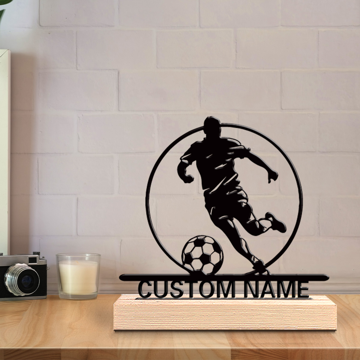 Custom Soccer Player Metal Sta - Office Furniture Layout recension och pris