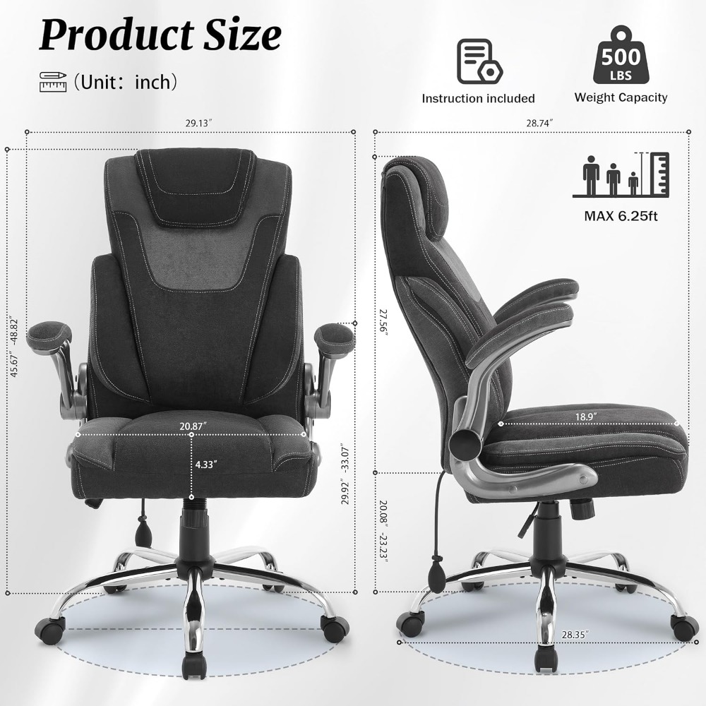 500lb Big & Tall Office Chair: - Office X Furniture recension och pris