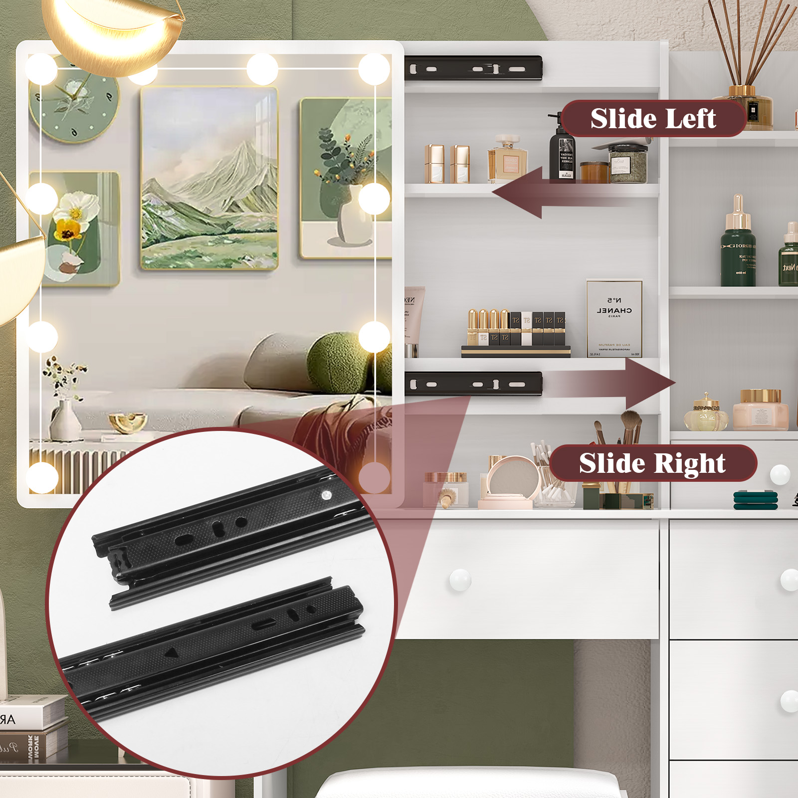 Modern White Bedroom Dressing  - Office X Furniture recension och pris